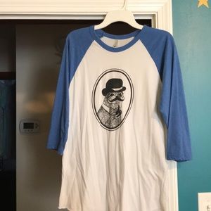 Fancy sloth baseball tee